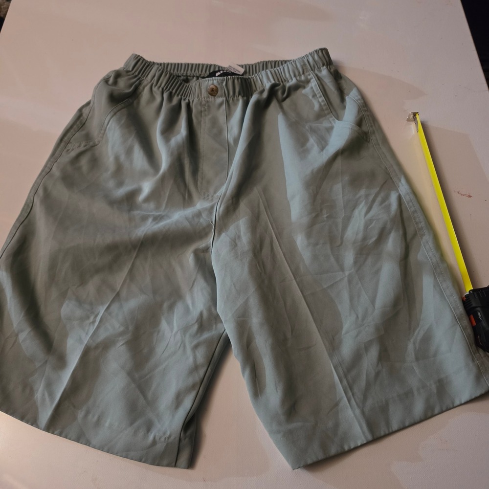 Alia Womens Sage Green Elastic Waist Pull On Shorts Size 8 L68180219